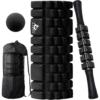 DPEAN フォームローラー 筋膜リリース ヨガポール トリガーポイント マッサージボール 4個セット ストレッチ器具 ローラー ショート ハーフエクササイズ トレーニング器具