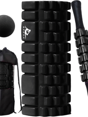 DPEAN フォームローラー 筋膜リリース ヨガポール トリガーポイント マッサージボール 4個セット ストレッチ器具 ローラー ショート ハーフエクササイズ トレーニング器具