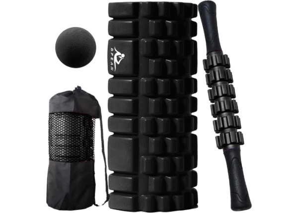 DPEAN フォームローラー 筋膜リリース ヨガポール トリガーポイント マッサージボール 4個セット ストレッチ器具 ローラー ショート ハーフエクササイズ トレーニング器具